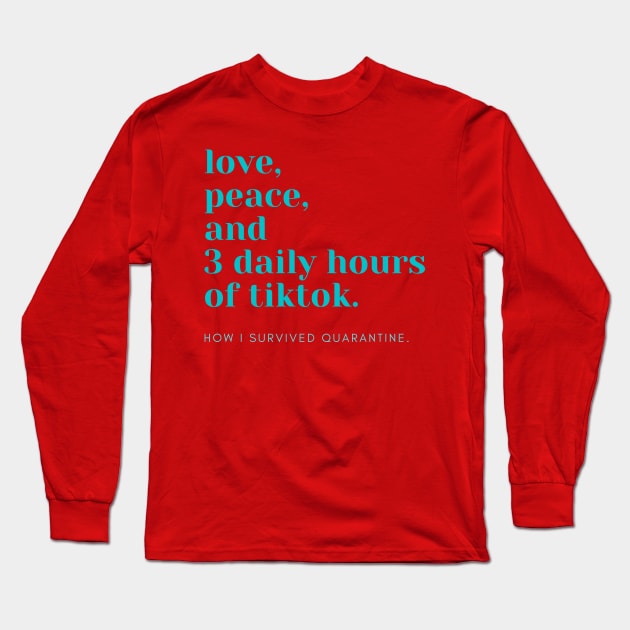 tiktok survival Long Sleeve T-Shirt by Poe Kappa Monster